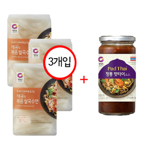 청정원 태국식 쌀국수면 200g x 3개입 + 정통 팟타이 소스 380g