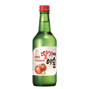 [진로] 딸기에 이슬 소주 soju 360ml 제조일: 2021.10.06